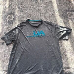 Under Armour Dark Gray and Teal Men's Tee